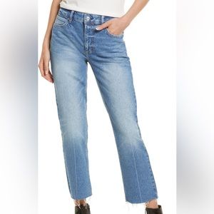 Allsaint’s cropped high waisted bootcut jeans